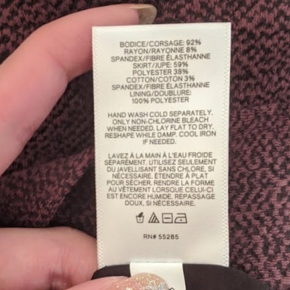 Jacquard Sash Tie Fit And Flare Dress (small) - Picture 4 of 6